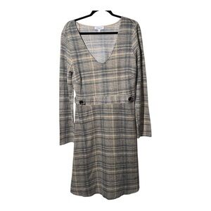NWOT GILLI Checked Dress‎ Waist Buttons - 2X